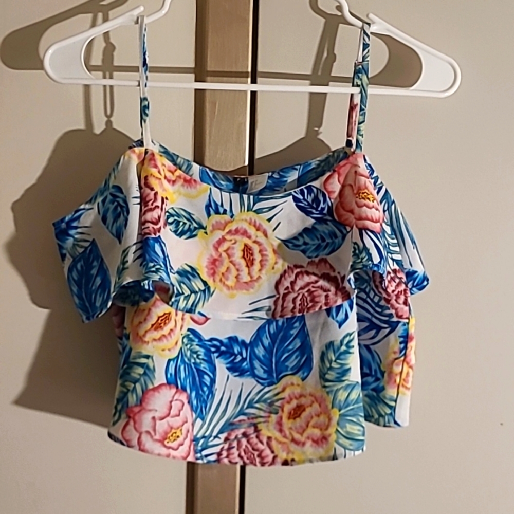 H&M Floral Off the Shoulder Top